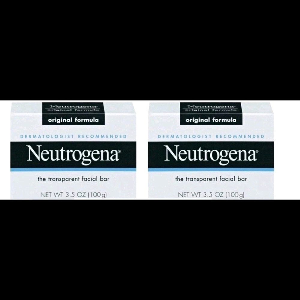 🌈 Lot Of 2- Neutrogena Transparent Facial Cleanser Bars, Original Formula